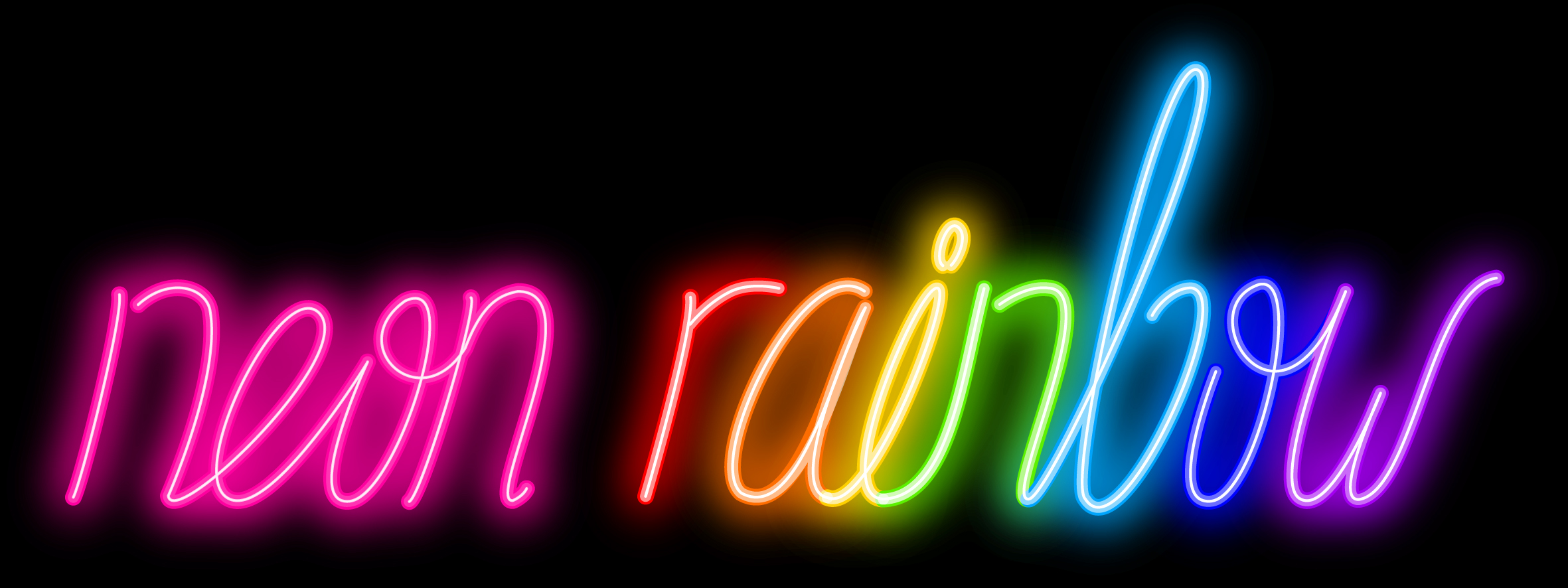 neon rainbow logo